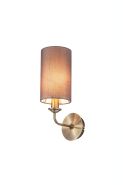 DK0032  Banyan Wall Lamp 1 Light Antique Brass, Grey